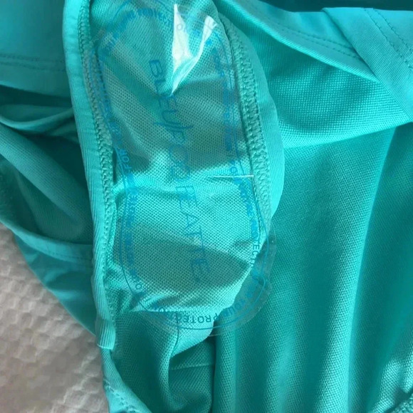 Bleu Rod Beattie The Heat Is On Draped Bandeau Tankini Top & Bikini Bottom Sz 10 - Picture 11 of 12